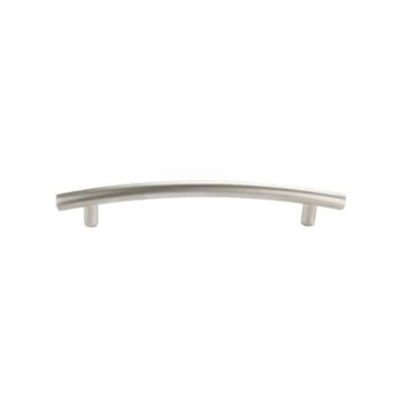 Crown 6-1/2" Curved Bar Cabinet Pull with 5" Center to Center Dull Nickel Finish CHP81837DN